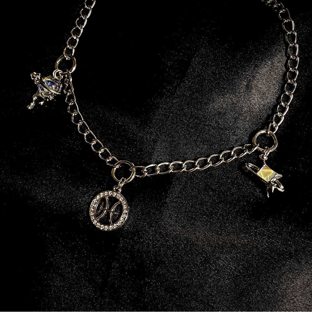 Handmade Silver Pisces Choker & Earring Set